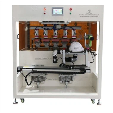 Machine rotative d'impression de tampons de casque multicolores