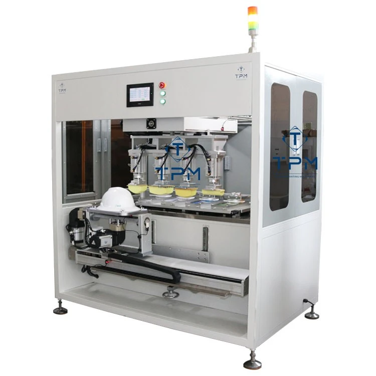 Safety Helmet Pad Printing Machine With Pad Cleaning Device